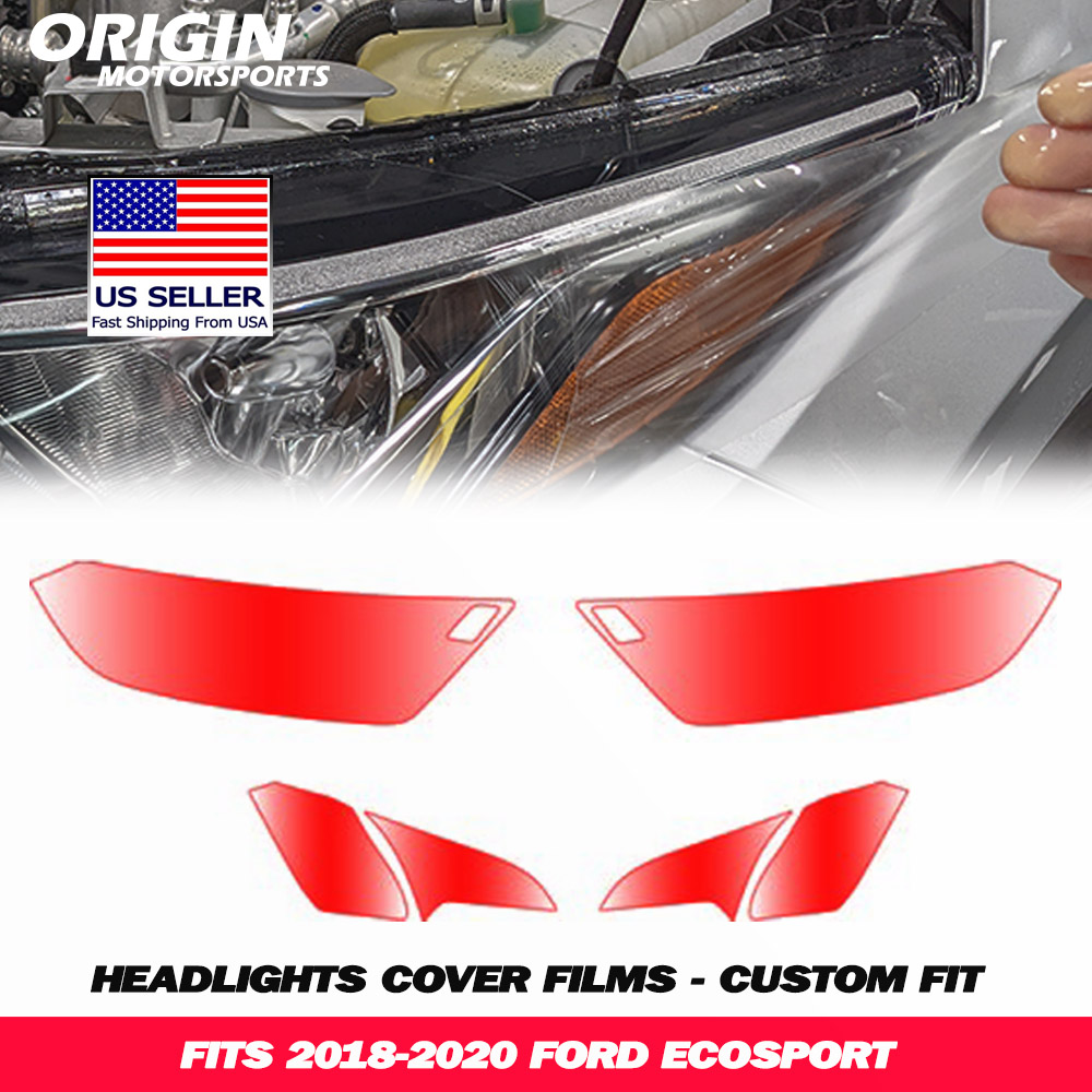 2018-2020 Ford ECOSPORT Precut Headlight PPF Clear Paint Protection Film Kit 2018-2020 Ford ECOSPORT Precut Headlight PPF Clear Paint Protection Film Kit