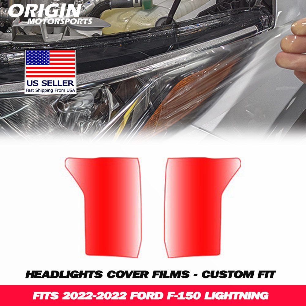2022-2022 Ford F-150 LIGHTNING Precut Headlight PPF Clear Paint Protection Film Kit 2022-2022 Ford F-150 LIGHTNING Precut Headlight PPF Clear Paint Protection Film Kit