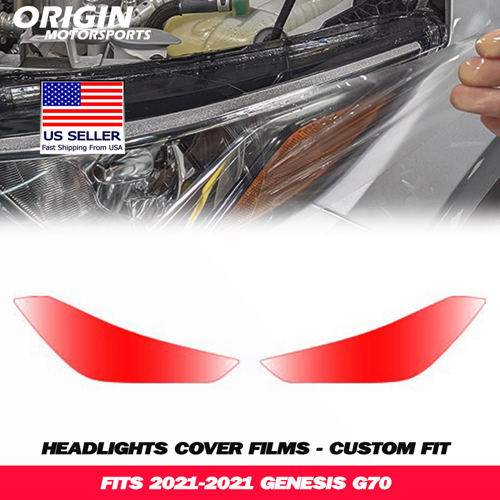 2021-2021 Genesis G70 Precut Headlight PPF Clear Paint Protection Film Kit 2021-2021 Genesis G70 Precut Headlight PPF Clear Paint Protection Film Kit