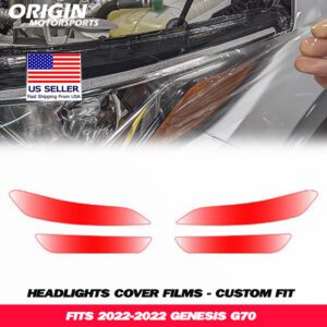 2022-2022 Genesis G70 Precut Headlight PPF Clear Paint Protection Film Kit 2022-2022 Genesis G70 Precut Headlight PPF Clear Paint Protection Film Kit