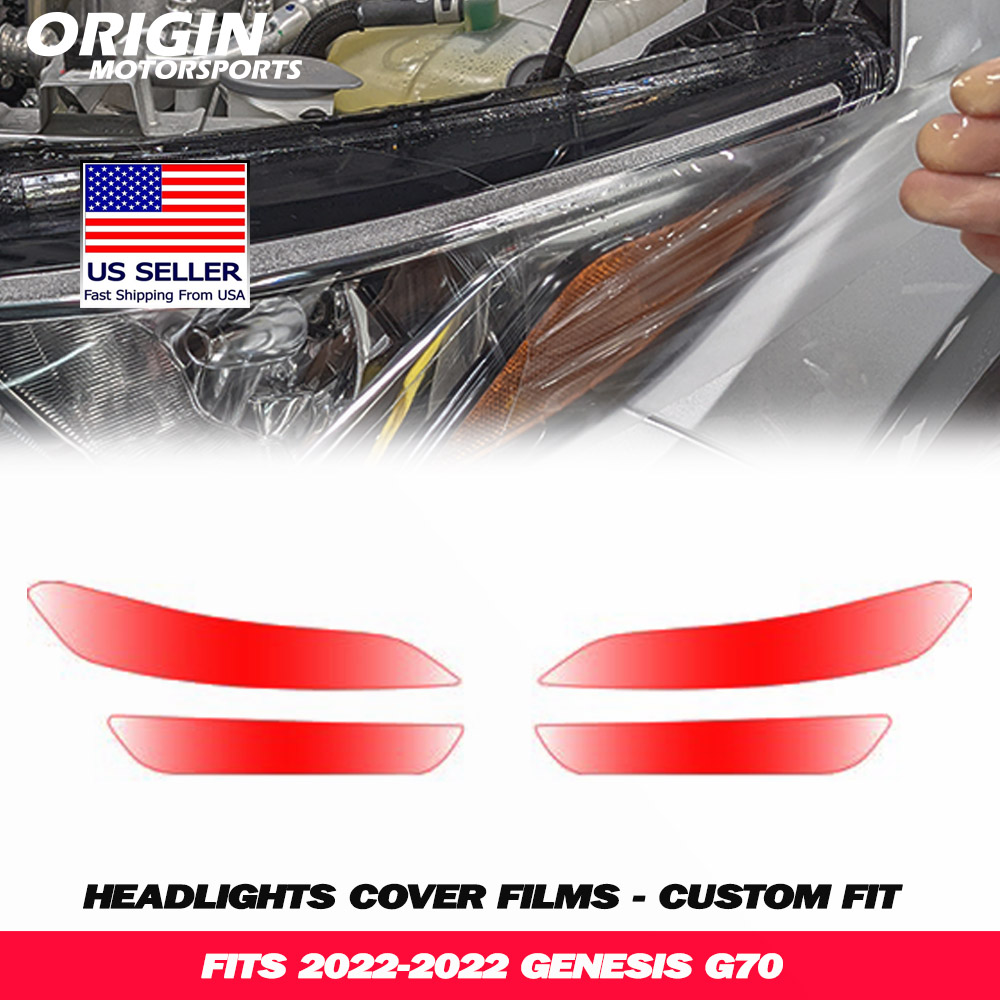 2022-2022 Genesis G70 Precut Headlight PPF Clear Paint Protection Film Kit 2022-2022 Genesis G70 Precut Headlight PPF Clear Paint Protection Film Kit
