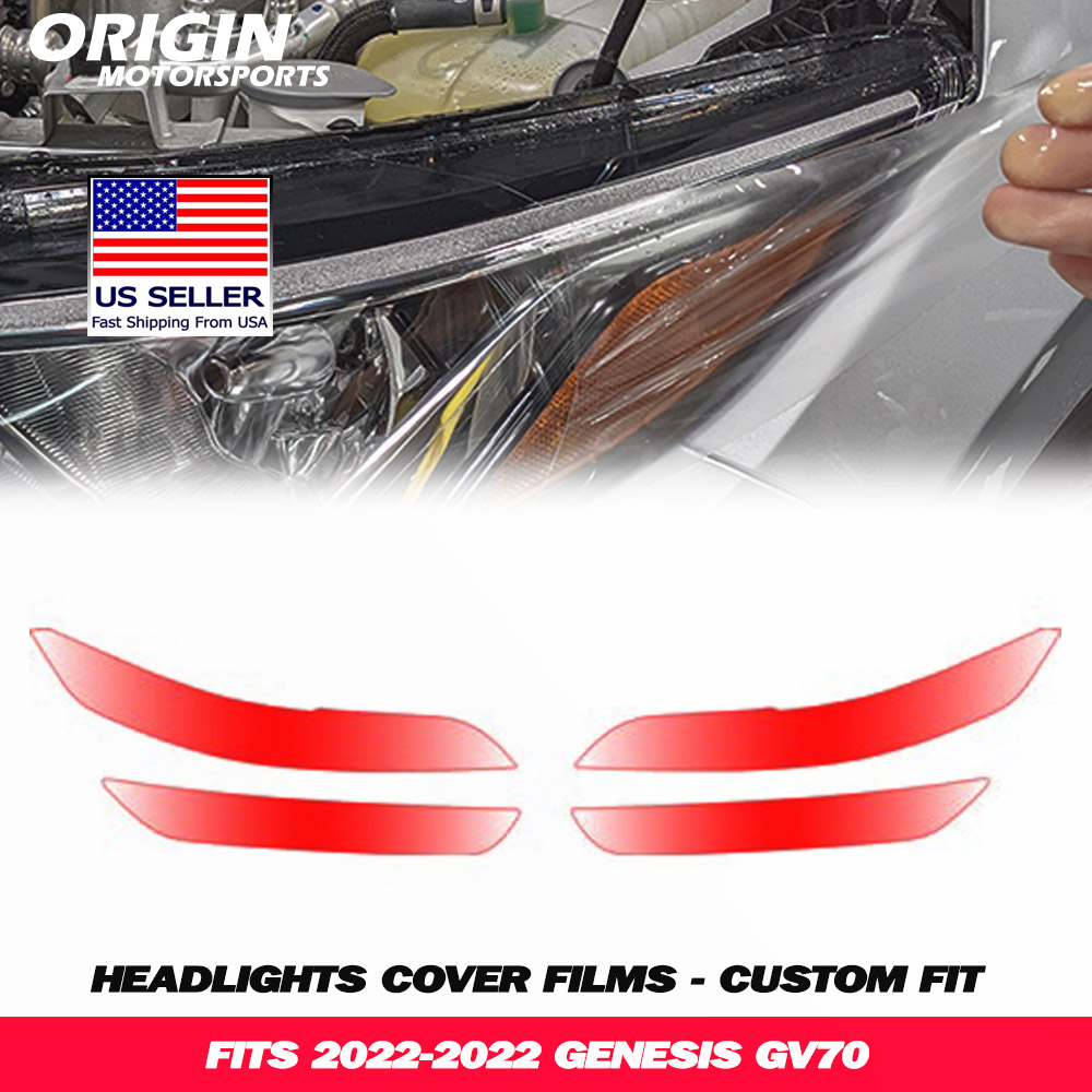 2022-2022 Genesis GV70 Precut Headlight PPF Clear Paint Protection Film Kit 2022-2022 Genesis GV70 Precut Headlight PPF Clear Paint Protection Film Kit