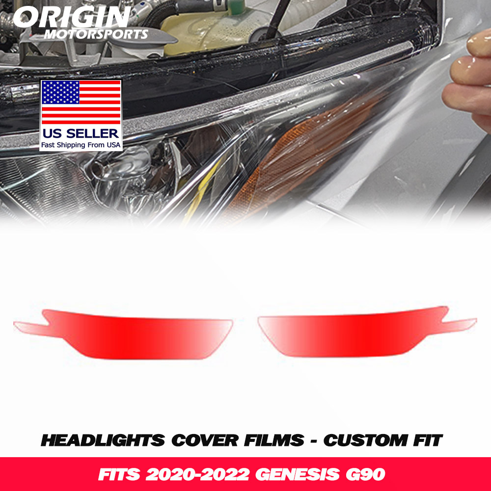2020-2022 Genesis G90 Precut Headlight PPF Clear Paint Protection Film Kit 2020-2022 Genesis G90 Precut Headlight PPF Clear Paint Protection Film Kit