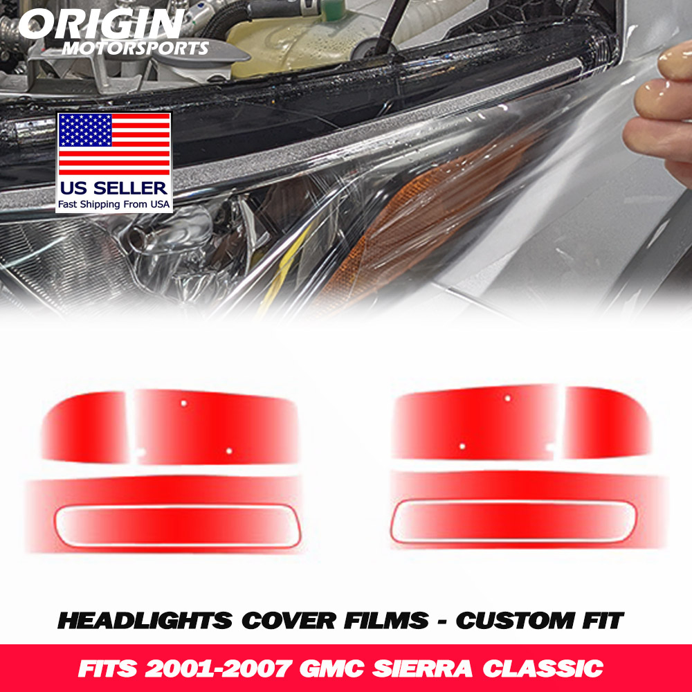 2001-2007 Gmc SIERRA CLASSIC Precut Headlight PPF Clear Paint Protection Film Kit