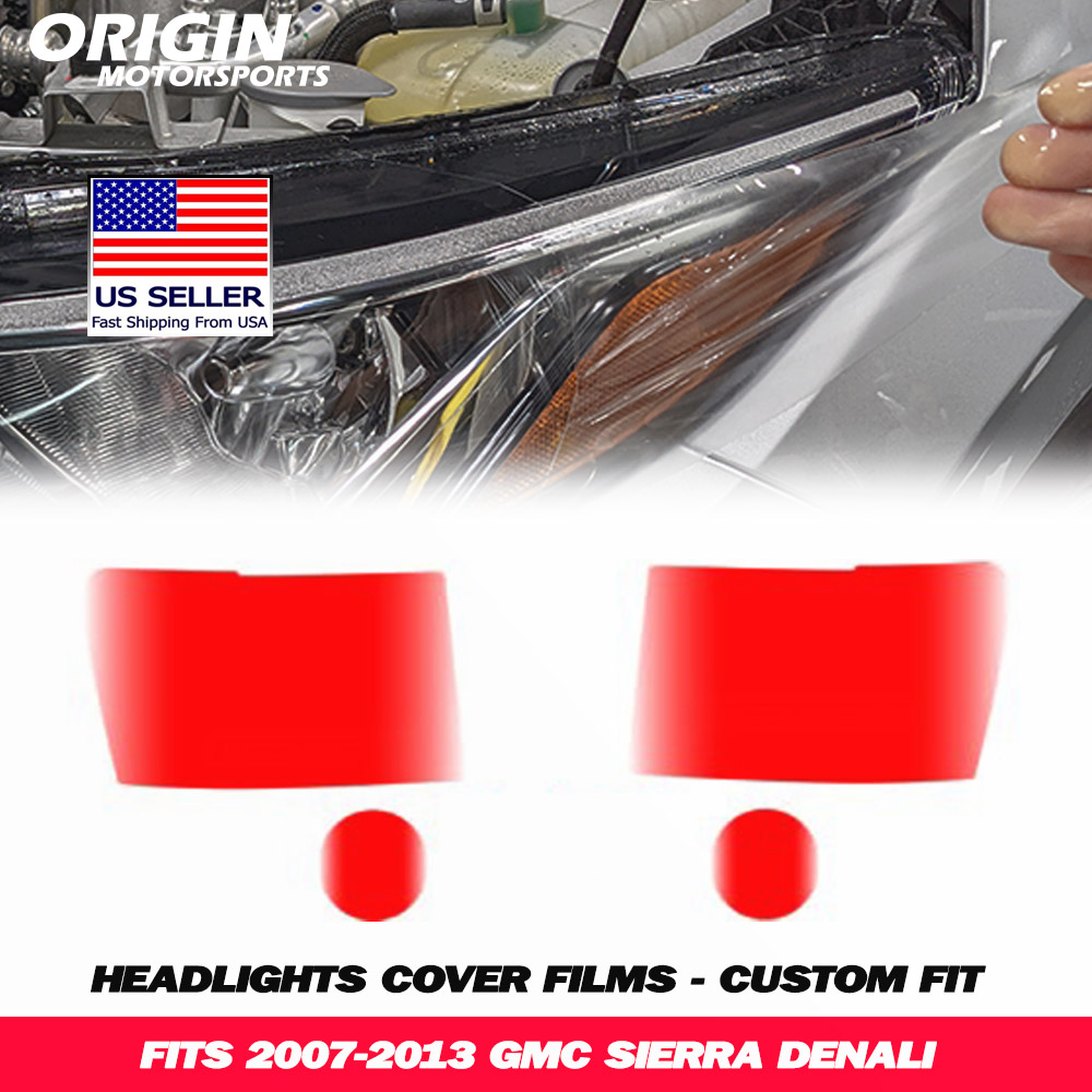2007-2013 Gmc SIERRA DENALI Precut Headlight PPF Clear Paint Protection Film Kit 2007-2013 Gmc SIERRA DENALI Precut Headlight PPF Clear Paint Protection Film Kit