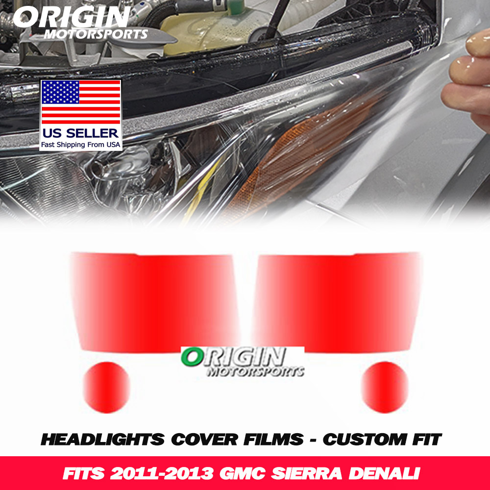 2011-2013 Gmc SIERRA DENALI Precut Headlight PPF Clear Paint Protection Film Kit 2011-2013 Gmc SIERRA DENALI Precut Headlight PPF Clear Paint Protection Film Kit