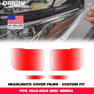 2016-2018 Gmc SIERRA Precut Headlight PPF Clear Paint Protection Film Kit 2016-2018 Gmc SIERRA Precut Headlight PPF Clear Paint Protection Film Kit