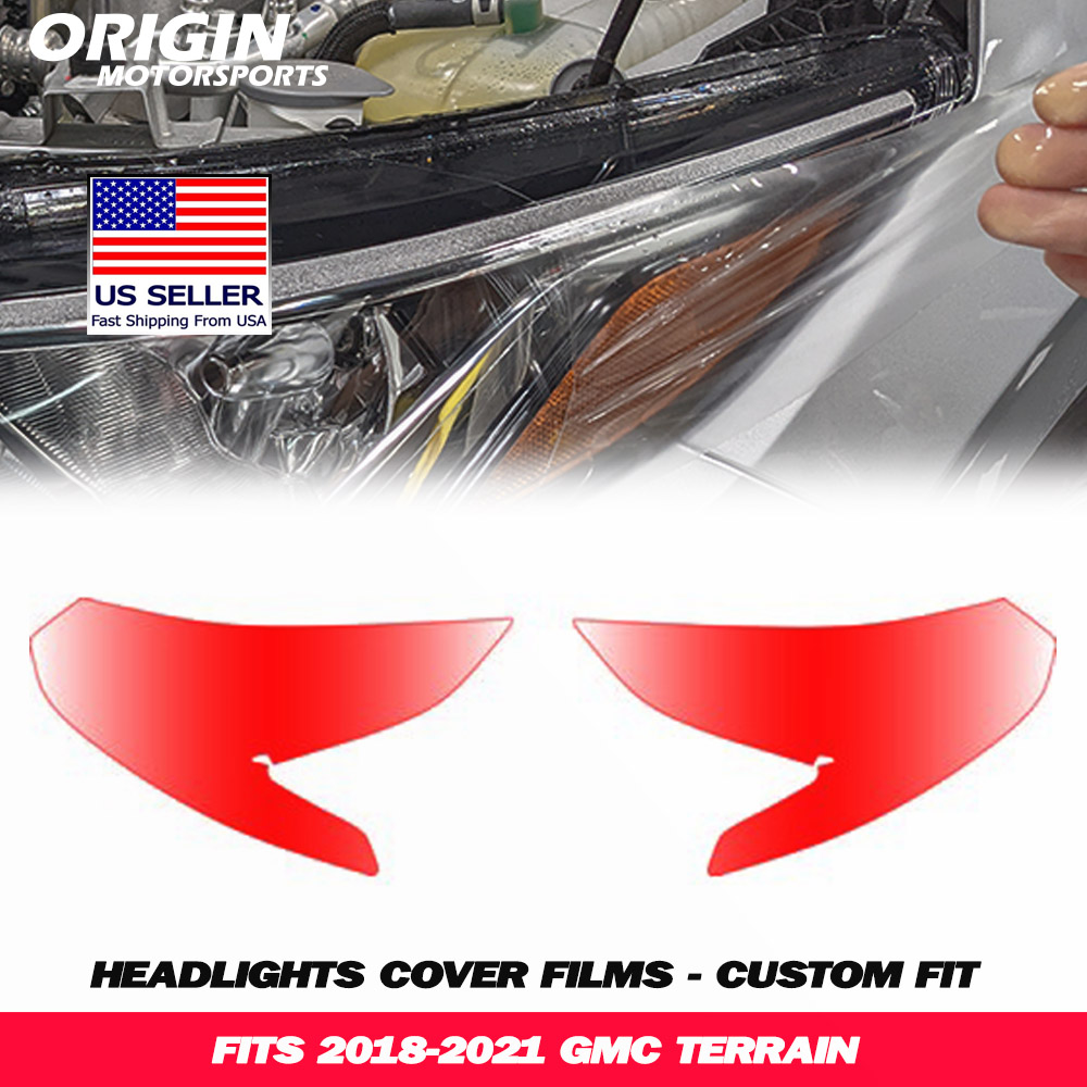 2018-2021 Gmc TERRAIN Precut Headlight PPF Clear Paint Protection Film Kit 2018-2021 Gmc TERRAIN Precut Headlight PPF Clear Paint Protection Film Kit