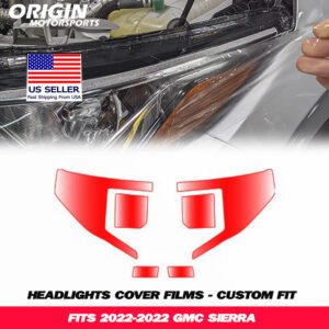 2022-2022 Gmc SIERRA Precut Headlight PPF Clear Paint Protection Film Kit 2022-2022 Gmc SIERRA Precut Headlight PPF Clear Paint Protection Film Kit