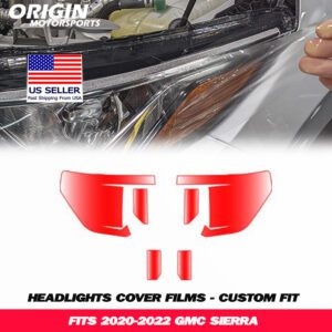 2020-2022 Gmc SIERRA Precut Headlight PPF Clear Paint Protection Film Kit
