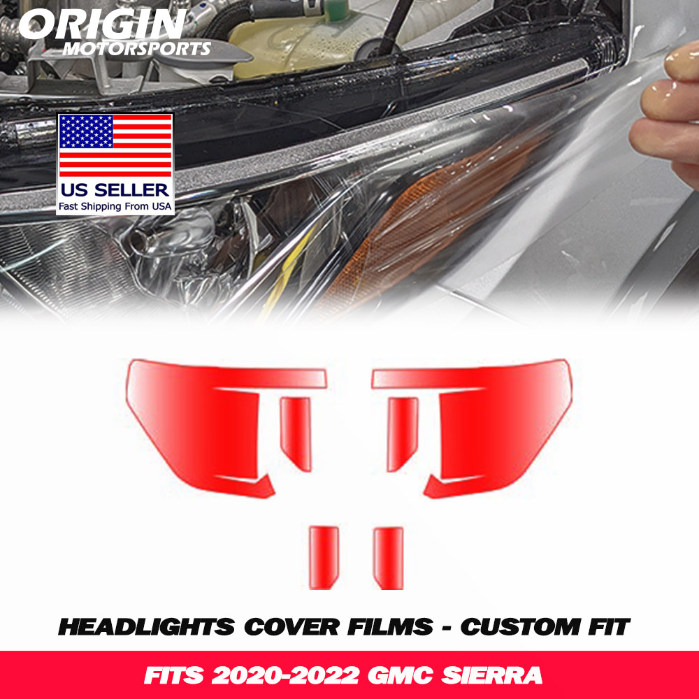 2020-2022 Gmc SIERRA Precut Headlight PPF Clear Paint Protection Film Kit 2020-2022 Gmc SIERRA Precut Headlight PPF Clear Paint Protection Film Kit