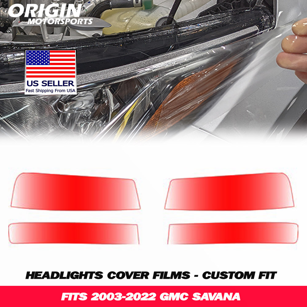 2003-2022 Gmc SAVANA Precut Headlight PPF Clear Paint Protection Film Kit 2003-2022 Gmc SAVANA Precut Headlight PPF Clear Paint Protection Film Kit