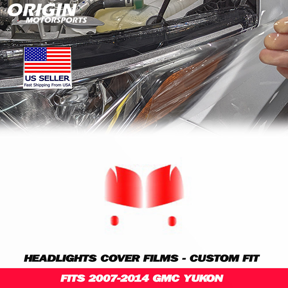 2007-2014 Gmc YUKON Precut Headlight PPF Clear Paint Protection Film Kit 2007-2014 Gmc YUKON Precut Headlight PPF Clear Paint Protection Film Kit