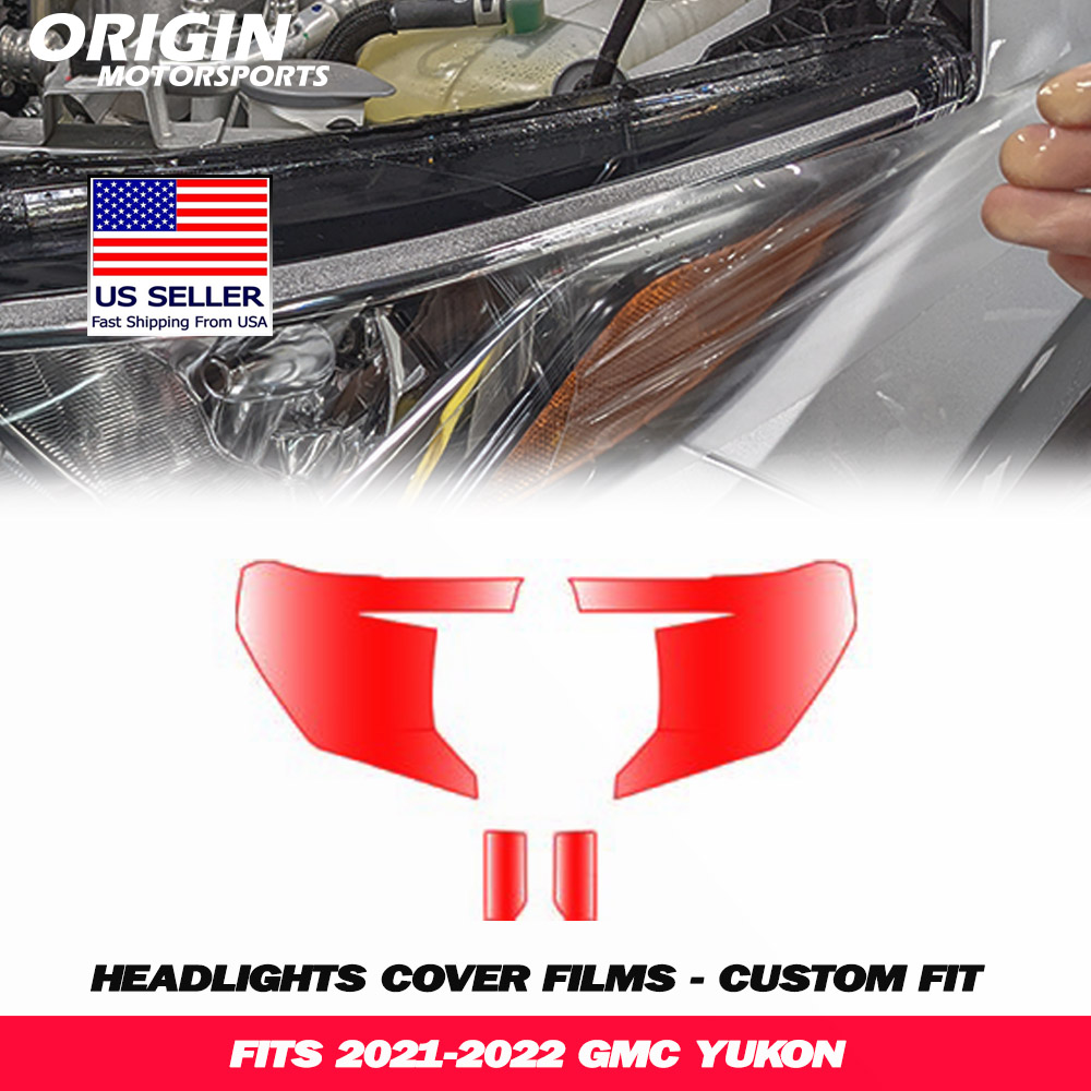 2021-2022 Gmc YUKON Precut Headlight PPF Clear Paint Protection Film Kit 2021-2022 Gmc YUKON Precut Headlight PPF Clear Paint Protection Film Kit