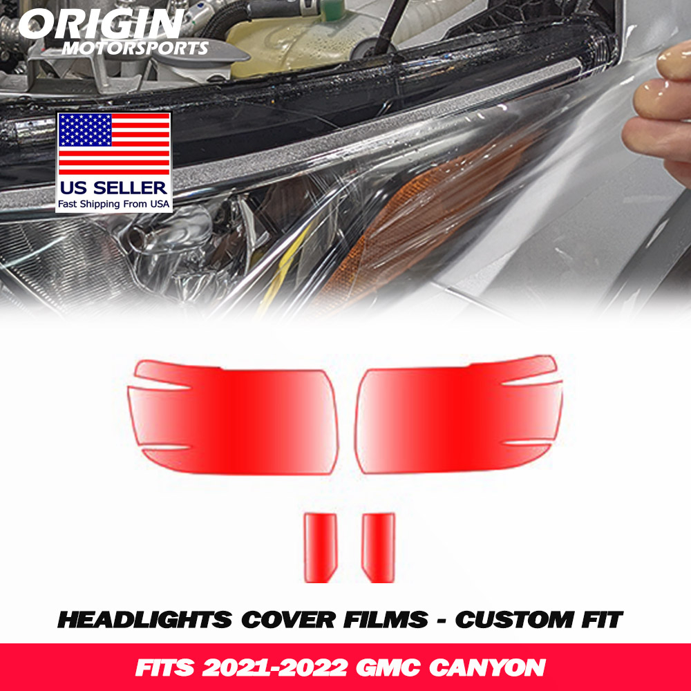 2021-2022 Gmc CANYON Precut Headlight PPF Clear Paint Protection Film Kit 2021-2022 Gmc CANYON Precut Headlight PPF Clear Paint Protection Film Kit