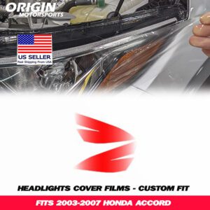 2003-2007 Honda ACCORD Precut Headlight PPF Clear Paint Protection Film Kit 2003-2007 Honda ACCORD Precut Headlight PPF Clear Paint Protection Film Kit