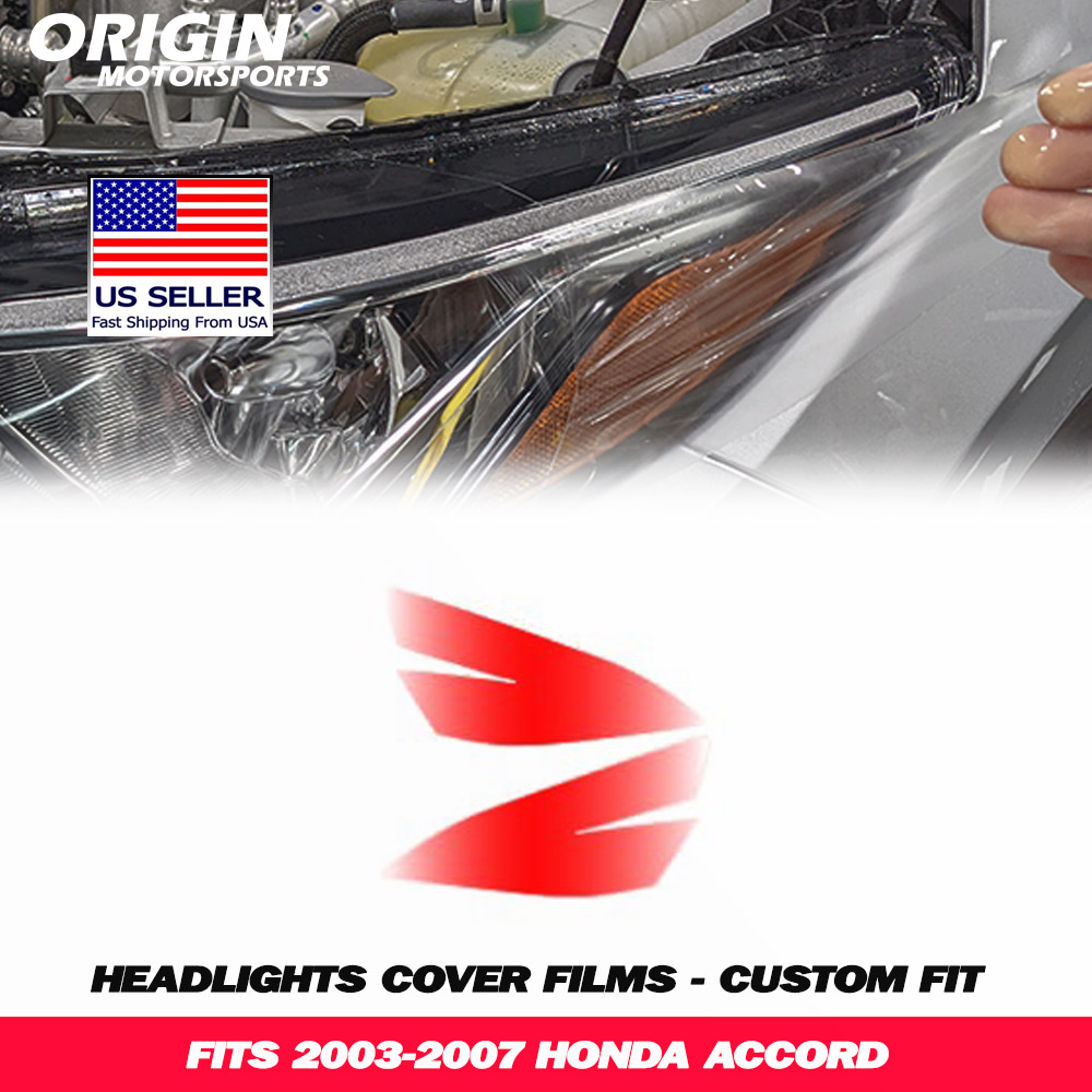 2003-2007 Honda ACCORD Precut Headlight PPF Clear Paint Protection Film Kit 2003-2007 Honda ACCORD Precut Headlight PPF Clear Paint Protection Film Kit