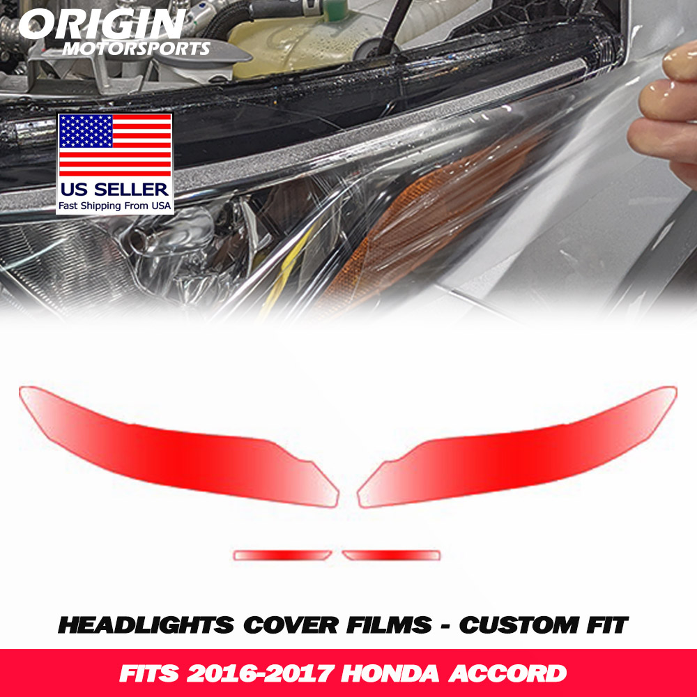 2016-2017 Honda ACCORD Precut Headlight PPF Clear Paint Protection Film Kit