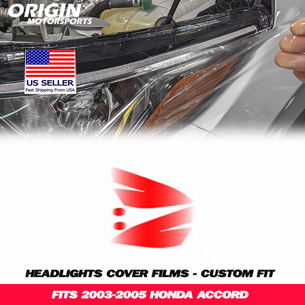 2003-2005 Honda ACCORD Precut Headlight PPF Clear Paint Protection Film Kit 2003-2005 Honda ACCORD Precut Headlight PPF Clear Paint Protection Film Kit