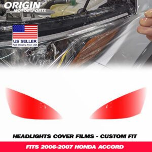 2006-2007 Honda ACCORD Precut Headlight PPF Clear Paint Protection Film Kit 2006-2007 Honda ACCORD Precut Headlight PPF Clear Paint Protection Film Kit