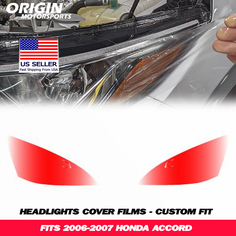 2006-2007 Honda ACCORD Precut Headlight PPF Clear Paint Protection Film Kit 2006-2007 Honda ACCORD Precut Headlight PPF Clear Paint Protection Film Kit