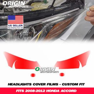 2008-2012 Honda ACCORD Precut Headlight PPF Clear Paint Protection Film Kit 2008-2012 Honda ACCORD Precut Headlight PPF Clear Paint Protection Film Kit