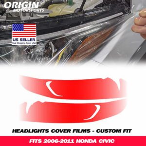 2006-2011 Honda CIVIC Precut Headlight PPF Clear Paint Protection Film Kit