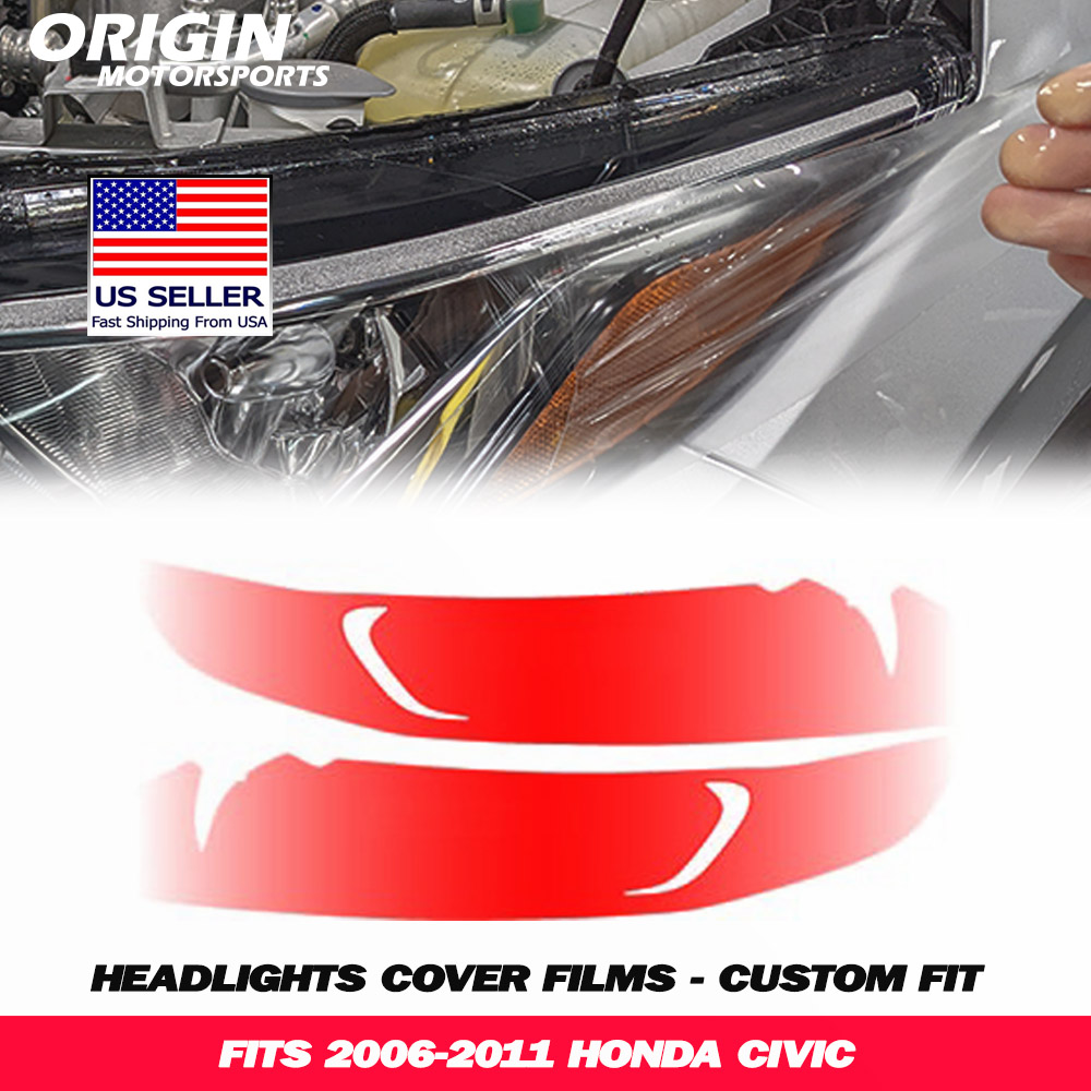 2006-2011 Honda CIVIC Precut Headlight PPF Clear Paint Protection Film Kit 2006-2011 Honda CIVIC Precut Headlight PPF Clear Paint Protection Film Kit
