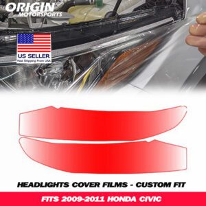 2009-2011 Honda CIVIC Precut Headlight PPF Clear Paint Protection Film Kit 2009-2011 Honda CIVIC Precut Headlight PPF Clear Paint Protection Film Kit