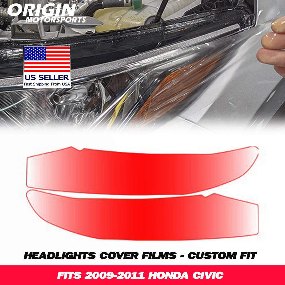 2009-2011 Honda CIVIC Precut Headlight PPF Clear Paint Protection Film Kit 2009-2011 Honda CIVIC Precut Headlight PPF Clear Paint Protection Film Kit