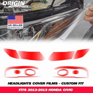 2013-2013 Honda CIVIC Precut Headlight PPF Clear Paint Protection Film Kit 2013-2013 Honda CIVIC Precut Headlight PPF Clear Paint Protection Film Kit