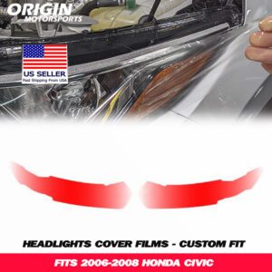 2006-2008 Honda CIVIC Precut Headlight PPF Clear Paint Protection Film Kit 2006-2008 Honda CIVIC Precut Headlight PPF Clear Paint Protection Film Kit
