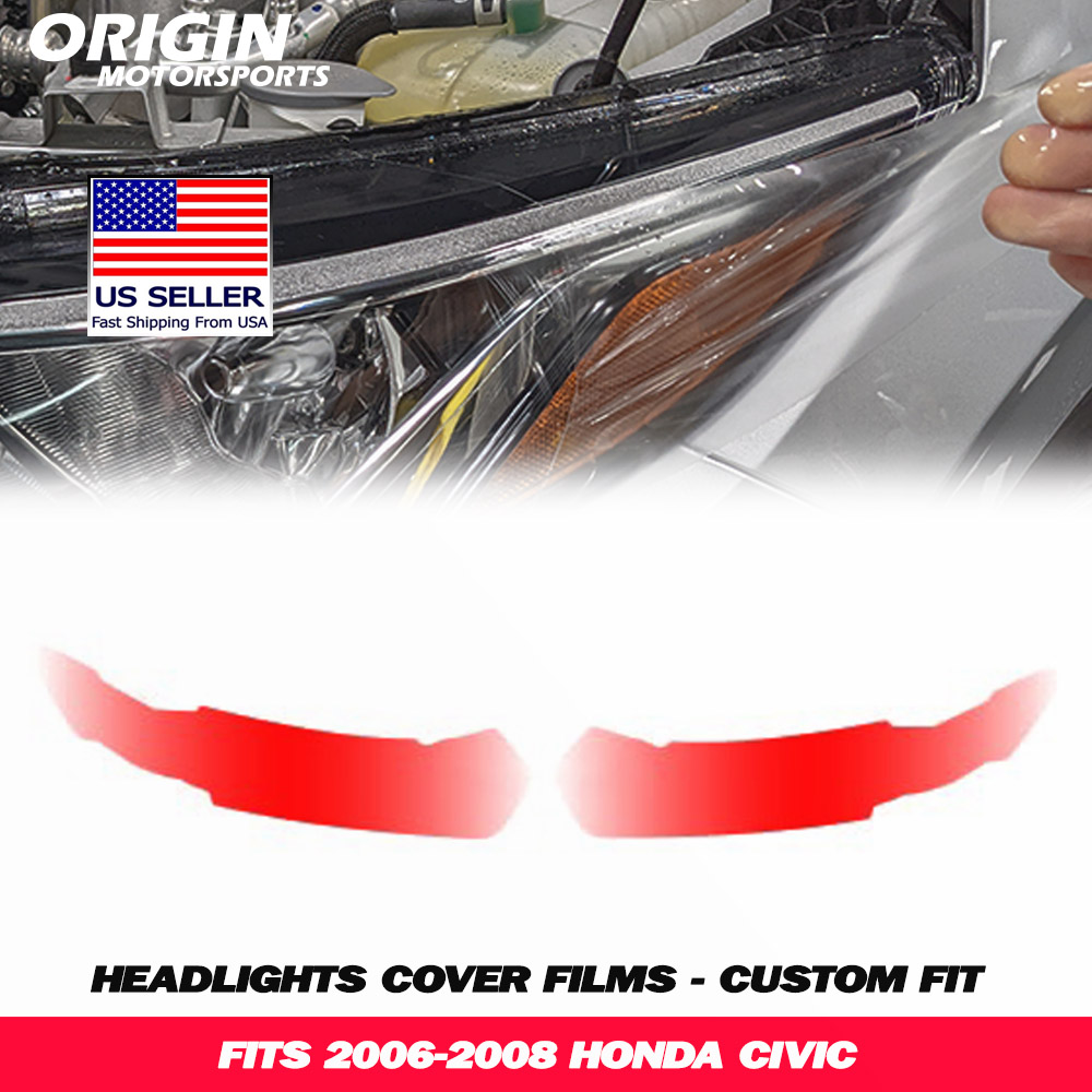 2006-2008 Honda CIVIC Precut Headlight PPF Clear Paint Protection Film Kit 2006-2008 Honda CIVIC Precut Headlight PPF Clear Paint Protection Film Kit