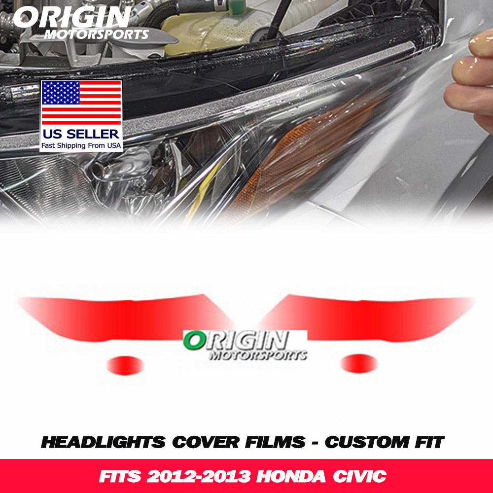2012-2013 Honda CIVIC Precut Headlight PPF Clear Paint Protection Film Kit 2012-2013 Honda CIVIC Precut Headlight PPF Clear Paint Protection Film Kit