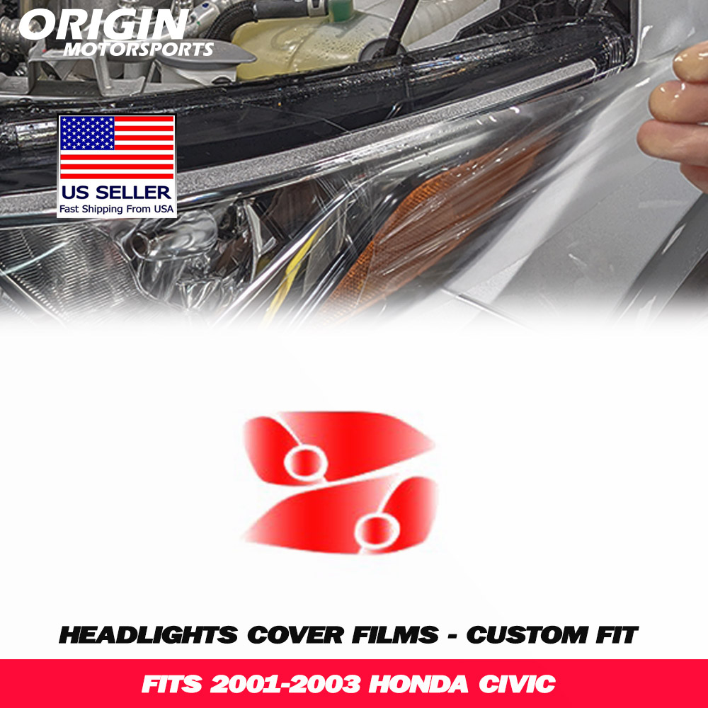 2001-2003 Honda CIVIC Precut Headlight PPF Clear Paint Protection Film Kit 2001-2003 Honda CIVIC Precut Headlight PPF Clear Paint Protection Film Kit