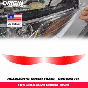 2016-2020 Honda CIVIC Precut Headlight PPF Clear Paint Protection Film Kit
