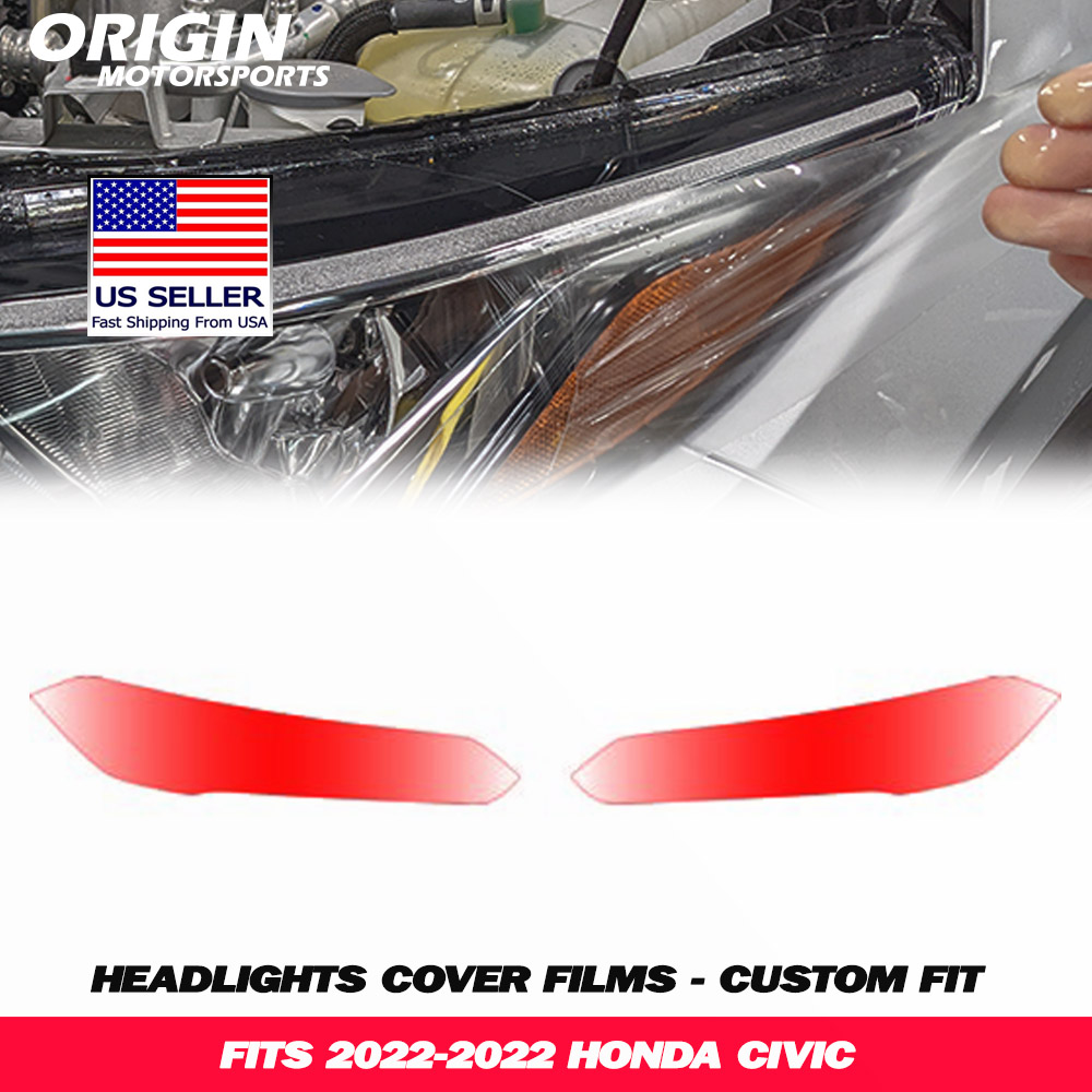 2022-2022 Honda CIVIC Precut Headlight PPF Clear Paint Protection Film Kit 2022-2022 Honda CIVIC Precut Headlight PPF Clear Paint Protection Film Kit