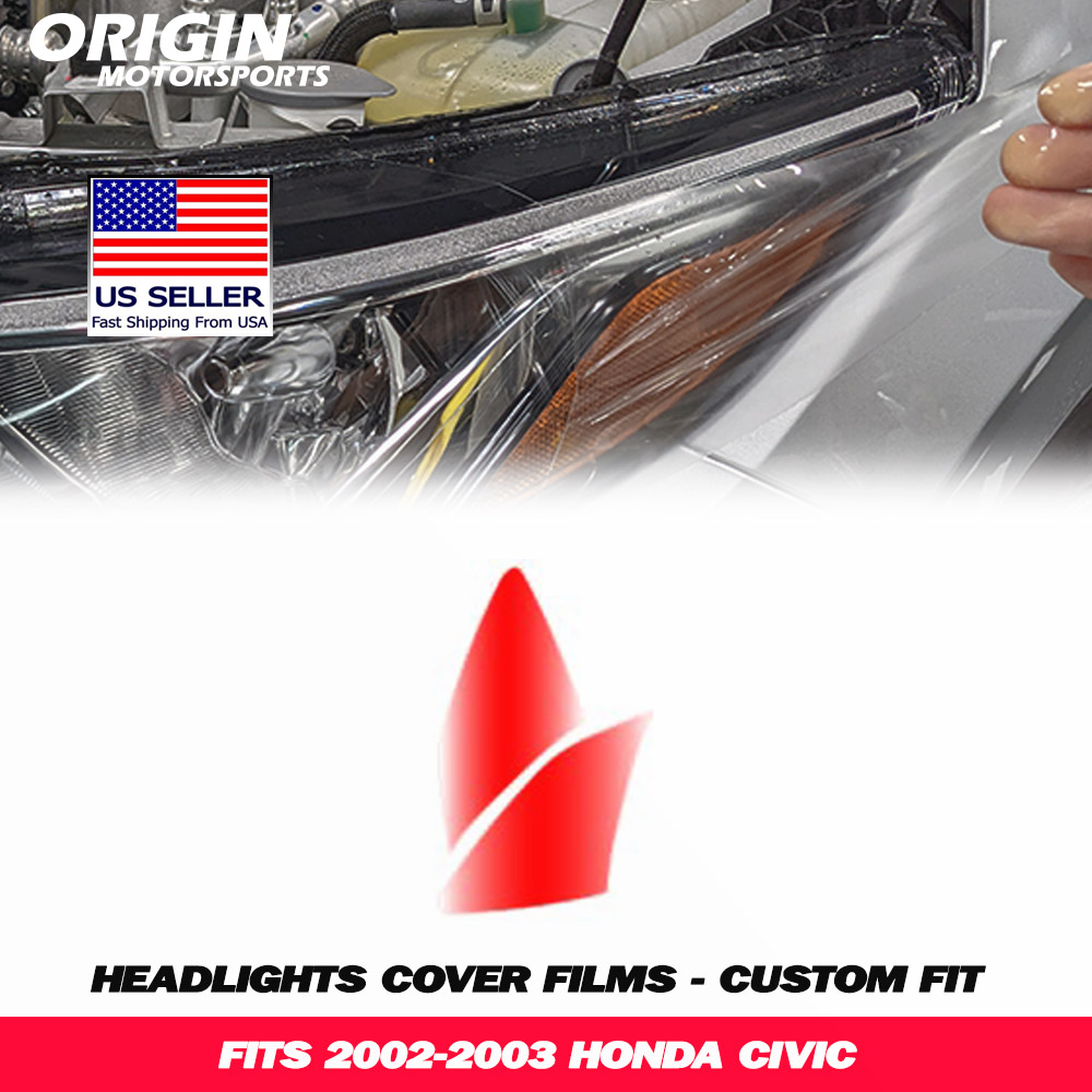 2002-2003 Honda CIVIC Precut Headlight PPF Clear Paint Protection Film Kit
