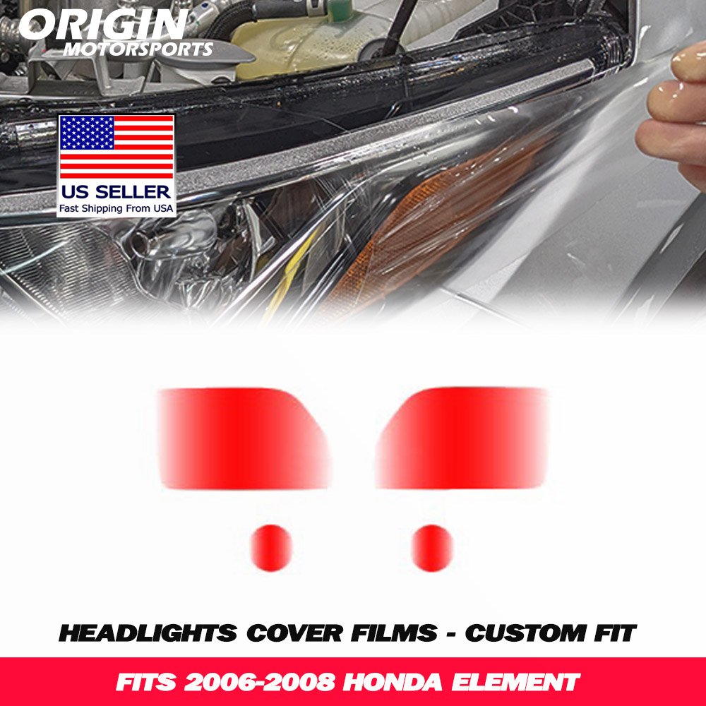2006-2008 Honda ELEMENT Precut Headlight PPF Clear Paint Protection Film Kit 2006-2008 Honda ELEMENT Precut Headlight PPF Clear Paint Protection Film Kit