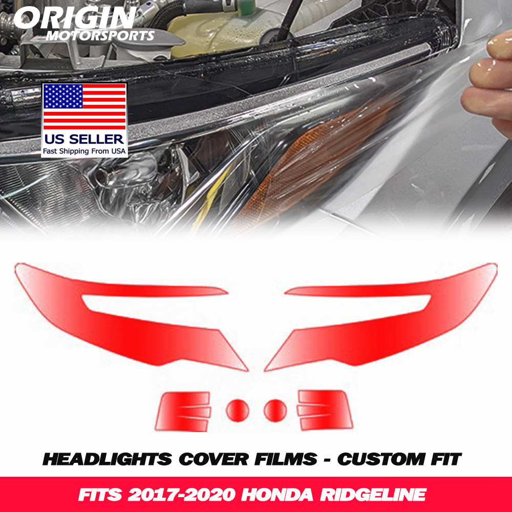 2017-2020 Honda RIDGELINE Precut Headlight PPF Clear Paint Protection Film Kit 2017-2020 Honda RIDGELINE Precut Headlight PPF Clear Paint Protection Film Kit