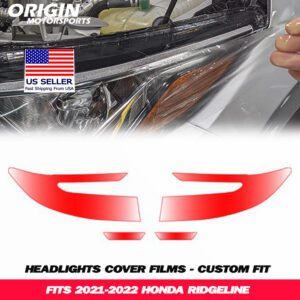 2021-2022 Honda RIDGELINE Precut Headlight PPF Clear Paint Protection Film Kit 2021-2022 Honda RIDGELINE Precut Headlight PPF Clear Paint Protection Film Kit