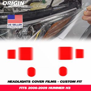 2006-2009 Hummer H3 Precut Headlight PPF Clear Paint Protection Film Kit 2006-2009 Hummer H3 Precut Headlight PPF Clear Paint Protection Film Kit