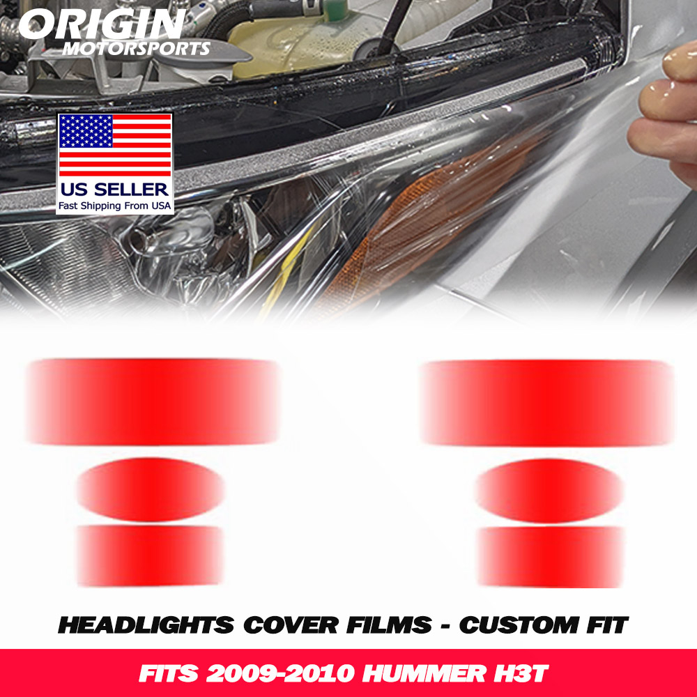 2009-2010 Hummer H3T Precut Headlight PPF Clear Paint Protection Film Kit 2009-2010 Hummer H3T Precut Headlight PPF Clear Paint Protection Film Kit