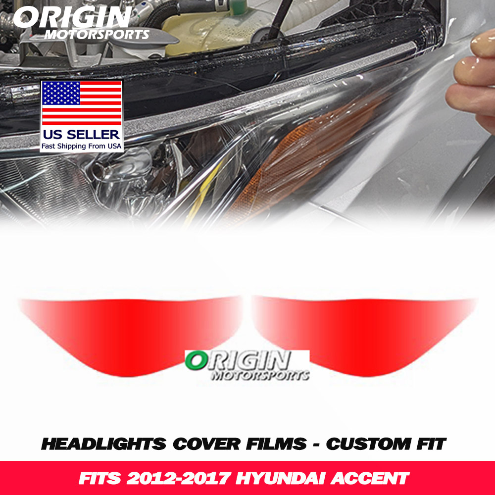 2012-2017 Hyundai ACCENT Precut Headlight PPF Clear Paint Protection Film Kit