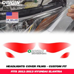 2011-2013 Hyundai ELANTRA Precut Headlight PPF Clear Paint Protection Film Kit 2011-2013 Hyundai ELANTRA Precut Headlight PPF Clear Paint Protection Film Kit