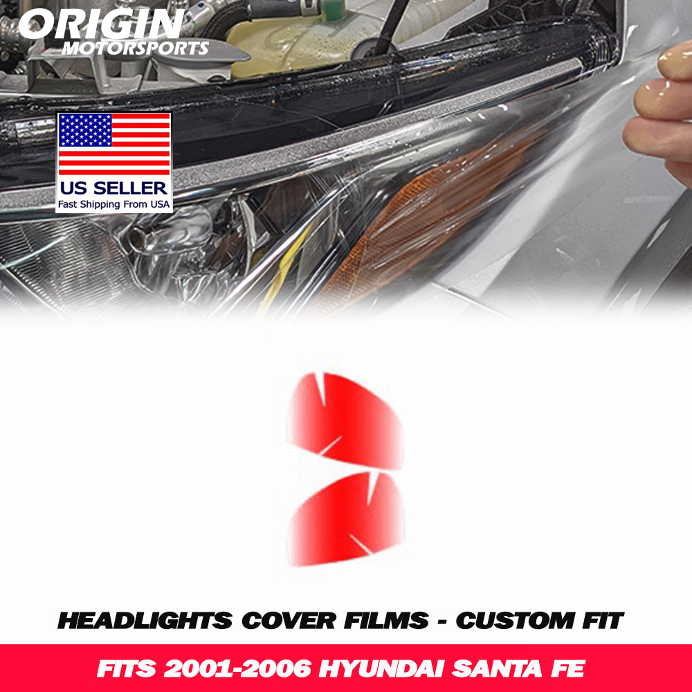 2001-2006 Hyundai SANTA FE Precut Headlight PPF Clear Paint Protection Film Kit 2001-2006 Hyundai SANTA FE Precut Headlight PPF Clear Paint Protection Film Kit