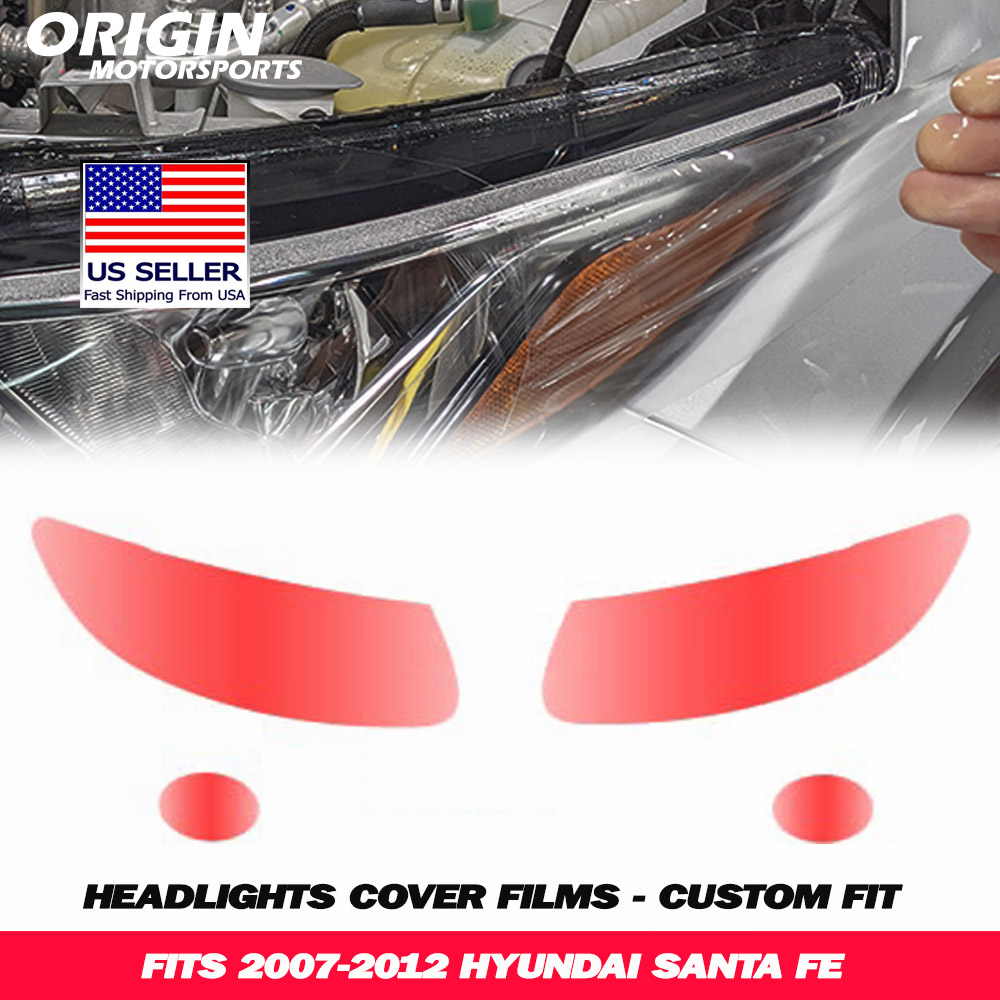 2007-2012 Hyundai SANTA FE Precut Headlight PPF Clear Paint Protection Film Kit 2007-2012 Hyundai SANTA FE Precut Headlight PPF Clear Paint Protection Film Kit
