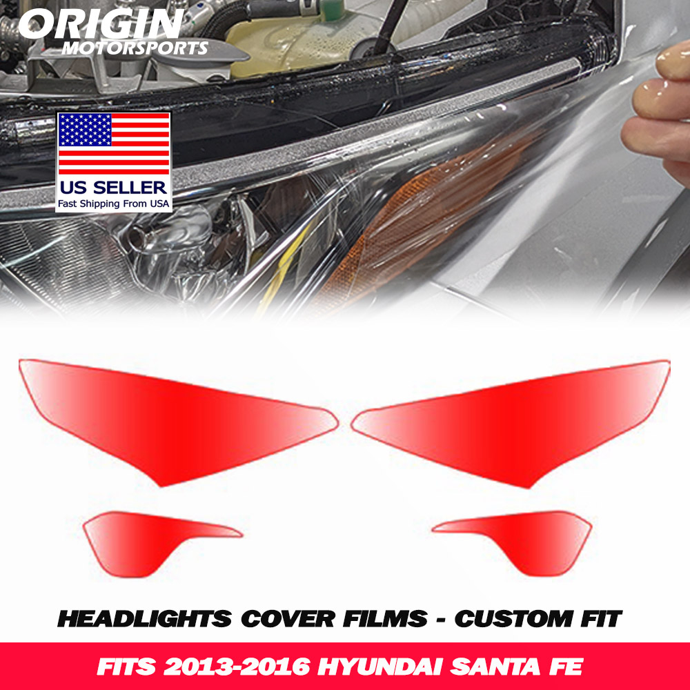 2013-2016 Hyundai SANTA FE Precut Headlight PPF Clear Paint Protection Film Kit 2013-2016 Hyundai SANTA FE Precut Headlight PPF Clear Paint Protection Film Kit