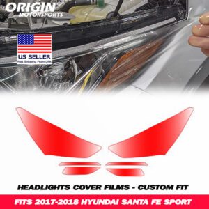 2017-2018 Hyundai SANTA FE SPORT Precut Headlight PPF Clear Paint Protection Film Kit 2017-2018 Hyundai SANTA FE SPORT Precut Headlight PPF Clear Paint Protection Film Kit