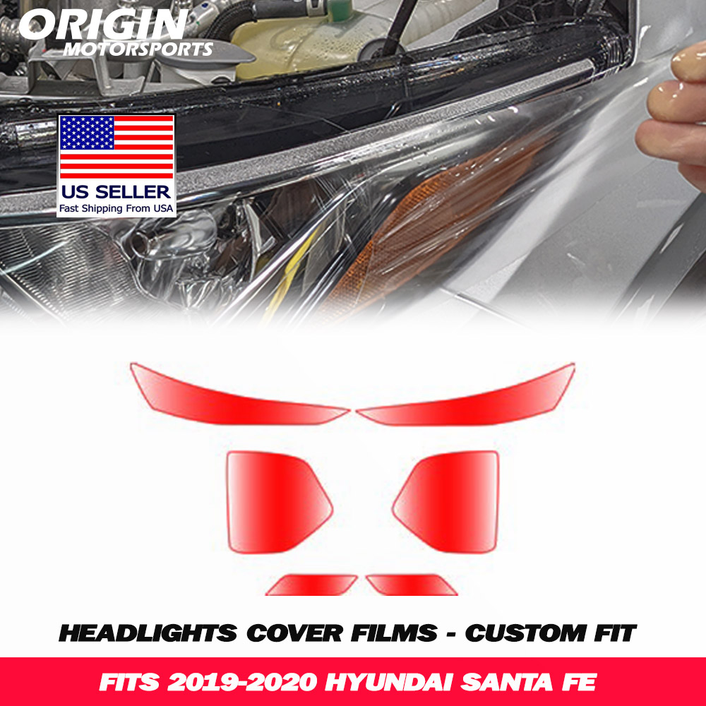 2019-2020 Hyundai SANTA FE Precut Headlight PPF Clear Paint Protection Film Kit 2019-2020 Hyundai SANTA FE Precut Headlight PPF Clear Paint Protection Film Kit